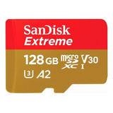 Cartão Memória 128gb Micro Sd Extreme 190mbs V30 4k Sandisk