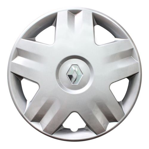 Juego De 4 Tazas 14 Pulgadas Clio 2 Kangoo 2002 Logo Cromado