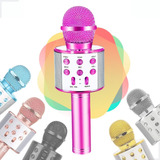 Microfone Bluetooth Sem Fio Youtube Karaoke Infantil Festa Cor Rosa