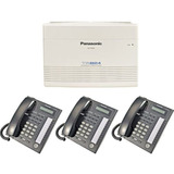Panasonic Kx-ta824 system Plus (3) Kx-t7731 negro Teléfonos
