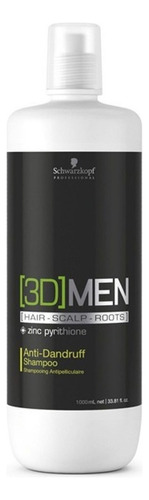 Shampoo Caballero Anticaspa Con Zinc 3d Men Schwarzkopf 1 Lt