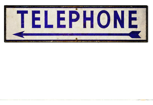 #10 - Cartel Decorativo Vintage - Teléfono Retro No Chapa