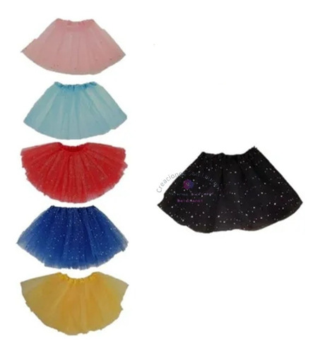 Tutus Escarchado De Colores Mujer Adulto Con Tul Y Satin 