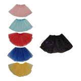 Tutus Escarchado De Colores Mujer Adulto Con Tul Y Satin 