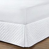 Saia Cama Box Casal Padrão Branco Luxo Matelassado Elegante