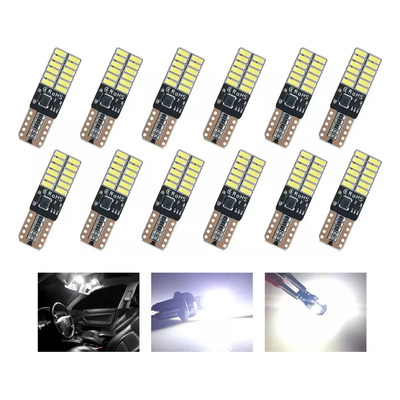 12 Piezas Foco Pellizco Vela Cuartos Led T10 Led Para Carro | MercadoLibre
