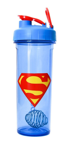 Shaker Superman Licuado Vaso Gym Caramañola 750 Bpa Free