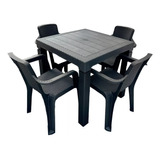 Set Mesa Alta Y Sillas Apoya Brazo Rattan Reforzado Exterior