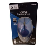 Mouseinalámbrico Green Leaf 1000 Dpis Ergonómico Color Azul