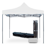 Toldo Carpa Impermeable Plegable De Acero 3x3m Kingsman Color Blanco