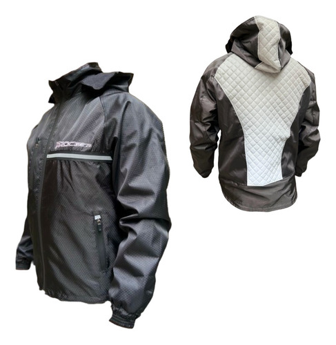 Chaqueta Reflectiva Acolchada Moto Termica Capota Lluvia