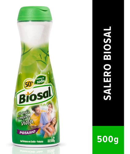 Sal Light Biosal Con 50% Menos De Sodio Salero 500 G