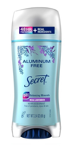 Desodorant Secret Aluminium Free Triple Action Lavender 68g 