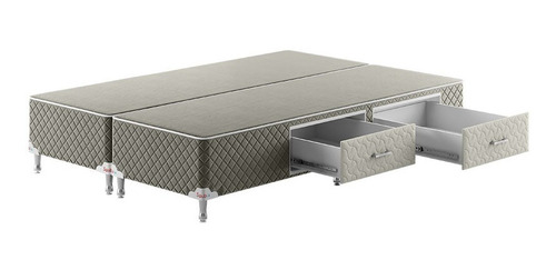 Base Box Gaveta Bipartido Queen Spubio Incofal 158x198x40cm