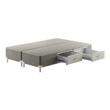 Base Box Gaveta Bipartido Queen Spubio Incofal 158x198x40cm