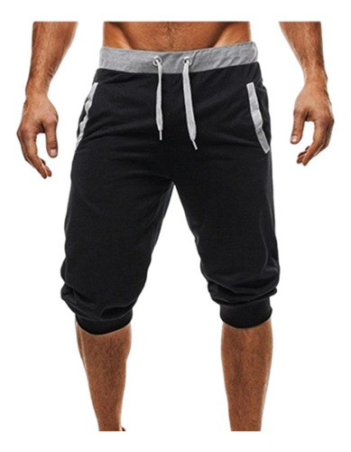 Short Deportivo Hombre 3/4 Pantalón Corto Verano Algodon