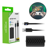 Kit C/ 2 Cabo + Bateria P/ Controle Xbox Series Compativel