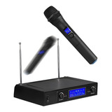 Micrófonos Karaoke Uhf Profesional 2 Ch Inalámbrico Dual