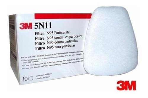 3m Prefiltro 5n11 N95 Para Partículas/caja X 10 Un