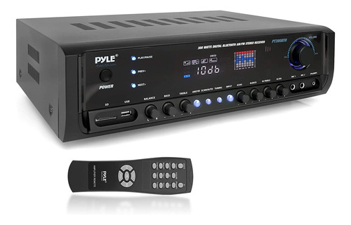 Amplificador Pyle Pt390btu, 300 Vatios, 4 Canales, Bluetooth