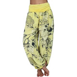 Pantalone Harem Holgados Hippie Boho Talla Grande Para Mujer