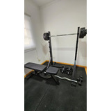 Equipamiento Gimnasio Kit Completo: Barras Banco Rack Discos