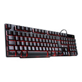 Teclado Gamer Vx Gaming Hydra Gt702 Multimídia Led Vermelho