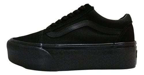 Tenis Vans Old Skool Stac Plataforma Color Negro Vn0a7q5mbka