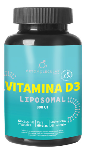 Vitamina D3 Liposomal 800 Ui - 60 Cáps - Ortomolecular Chile