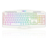 Teclado Membrana Redragon Harpe 2 Rgb Abnt2 Branco K503w-rgb