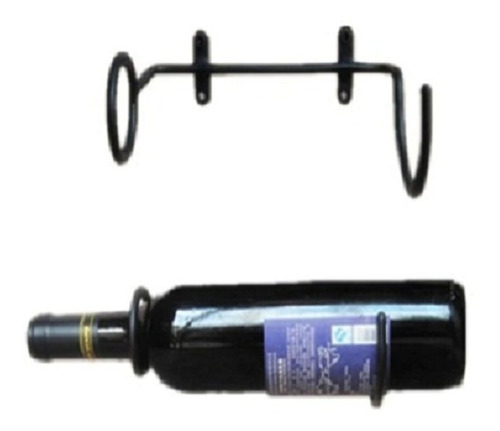 Soporte De Pared Para Botellas De Vino 5 Piezas Negro Cava