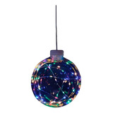 Esfera Navideña Transparente Con Luz 50 Led Serie Navideña Color Multicolor