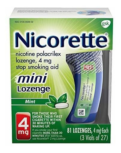 Nicorette Mini Nicotine Lozenges In Mint Flavore To Stop Sm