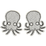 Pinzas Para El Cabello Sourpuss Glitter Octopus Silver