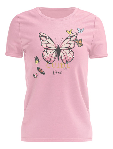 Tshirt Blusa Estampada Feminina Camiseta Borboleta