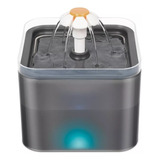 Fuente De Agua Para Mascotas Y Gatos De 2 Litros Con Led Usb