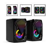 Bocinas Rgb Con Control Volumen Portátil 3.5mm