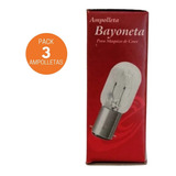 Pack 3 Ampolleta Bayoneta 15w Para Máquina De Coser 220v