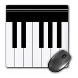 Pad Mouse - Llc 8 X 8 X 0.25 Inches Mouse Pad, Piano Keys Bl