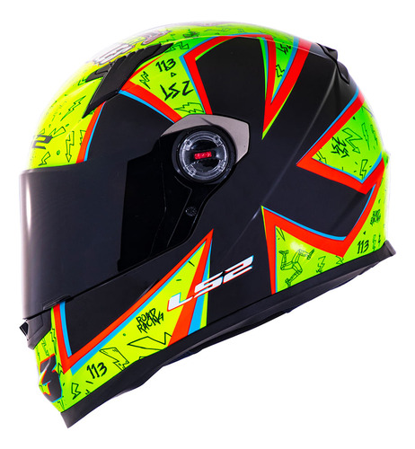 Capacete Ls2 Feminino Ff358 Rafael Paschoalin Amarelo