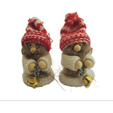 Set 2 Duendes Decorativos Navideños, 9 Cm Alto, Navidad