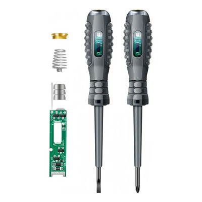 Juego de 2 Destornilladores Probadores de Voltaje B05 LED 12V-220V, Detector Eléctrico Inductivo, Punta Phillips y Plana, Luz Indicadora, Herramienta Profesional ABS | MercadoLibre