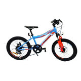 Mountain Bike Infantil Raleigh Rowdy R20 14  7v Frenos V-brakes Cambio Shimano Tourney Tz400 Color Azul/naranja/negro Con Pie De Apoyo  