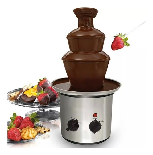 Fuente Cascada Chocolate 3 Pisos Acero Inox 170w+ Accesorios