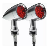 Luz Intermitente Led Con Forma De Bala Roja Para Motocicleta