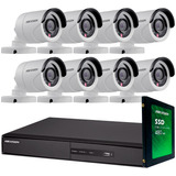 Kit Seguridad Hikvision Full Hd Dvr 16 + Disco Instalado + 8 Camaras Infrarrojas Exterior O Domos + Ip P2p Cctv M3k