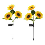 2 Girasoles Decorativos Con Simulación De Jardín, Luces De 7