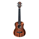 Ukulele Tenor Elétrico Seizi Bora-bora Crush Ebony Com Bag