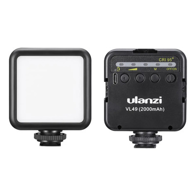 Luz De Video LED Ulanzi VL49 Recargable Panel Suave 2000mAh 3 Zapatas Frias 5500K Tipo C Iluminacion Fotografica Regulable Portatil Para Vlogs Camaras De Accion Reflex Streaming Y Celulares | MercadoLibre
