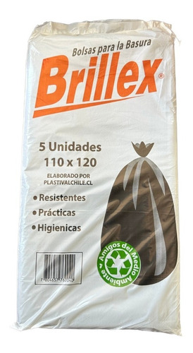 Pack De 5 Bolsas De Basura Brillex 110x120